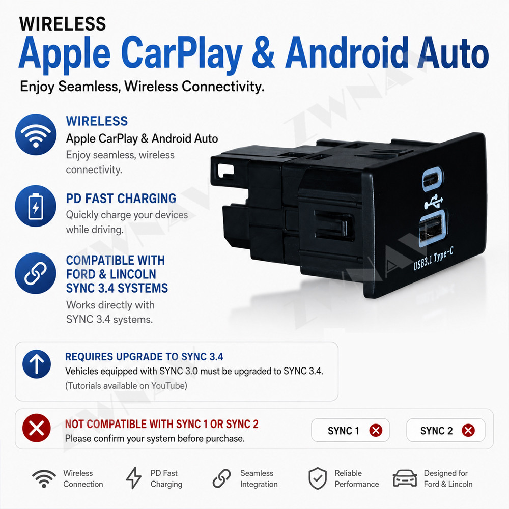 Wireless CarPlay Android Auto  - огляд і ціна Usb C Hub